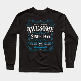 65th Birthday Gift T-Shirt Awesome Since 1955 Long Sleeve T-Shirt